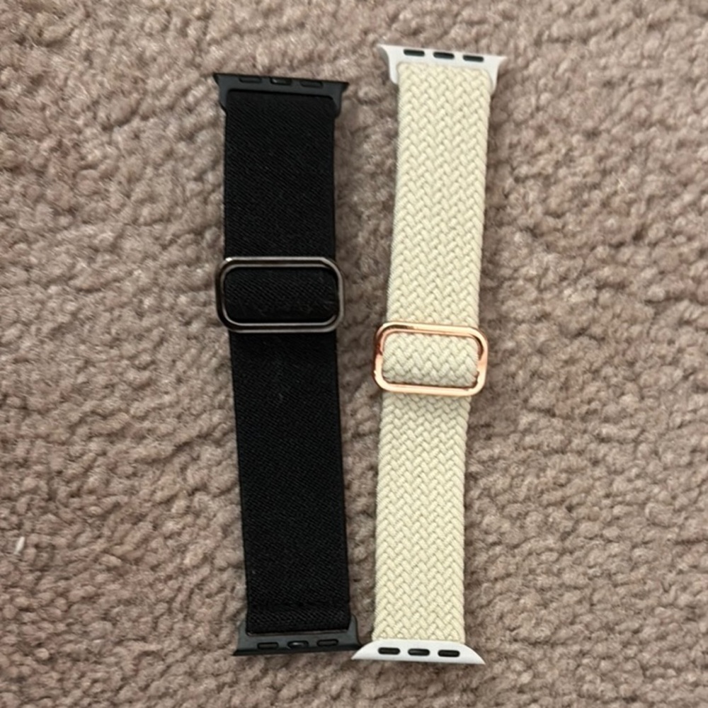 Black and Cream Watch Bands
